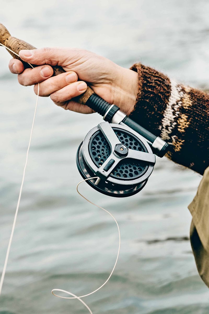 Fly fishing at the waters edge