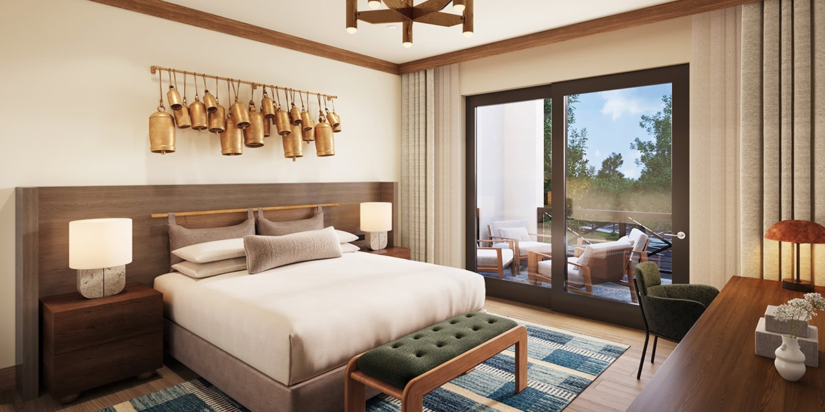 An upscale king bedroom at Homestead Residences