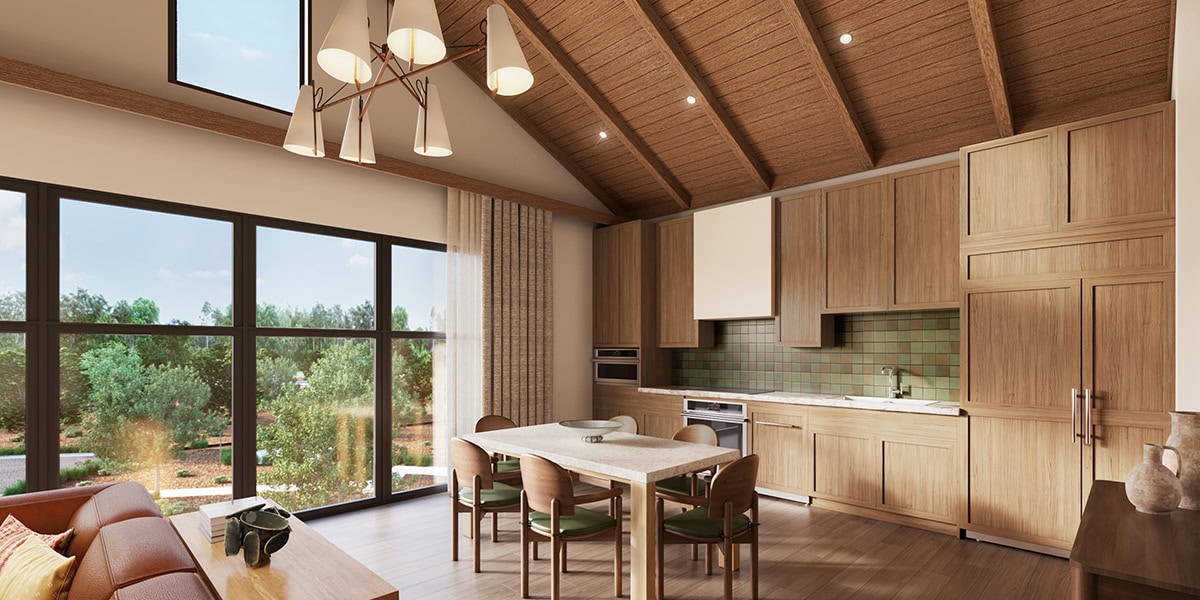 An upscale dining room at Homestead Residences